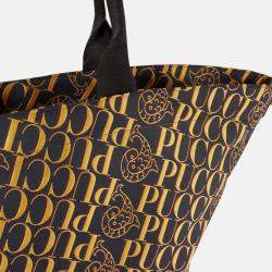 Emilio Pucci Multi Lambskin In Logo Jacquard Large Tote Bag