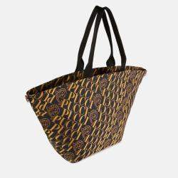 Emilio Pucci Multi Lambskin In Logo Jacquard Large Tote Bag