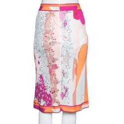 Emilio Pucci Archivio Multicolor Floral Printed Skirt L
