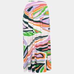 Emilio Pucci Multicolor Printed Jersey Maxi Skirt M