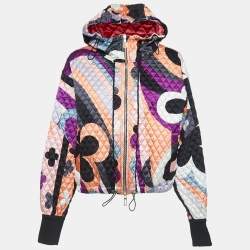Emilio Pucci Archivio  Multicolor Printed Satin Hooded Puffer Jacket S