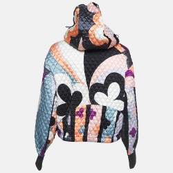 Emilio Pucci Archivio  Multicolor Printed Satin Hooded Puffer Jacket S
