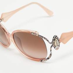 Pre Owned Emilio Pucci Orange EP608S Logo Oversized Sunglasses