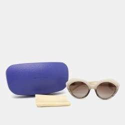 Emilio Pucci Cream/Brown Gradient EP0041 24K Cat-Eye Sunglasses
