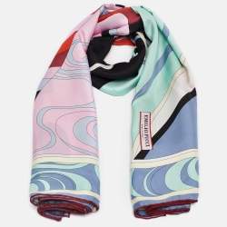 Emilio Pucci Multicolor Mirei Print Silk Scarf 