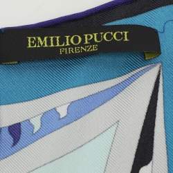 Emilio Pucci Multicolor Printed Silk Square Scarf
