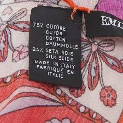 Emilio Pucci Multicolor Printed Cotton Blend Stole