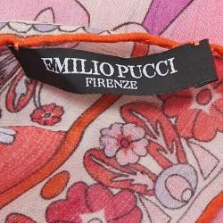 Emilio Pucci Multicolor Printed Cotton Blend Stole