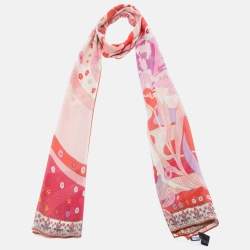 Emilio Pucci Multicolor Printed Cotton Blend Stole