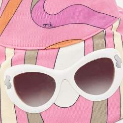 Pre Owned Emilio Pucci Pink Print Cotton Sunglass Detail Bucket Hat M