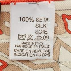 Pre Owned وشاح إيميليو بوتشي حرير بطباعة ماسية برتقالي