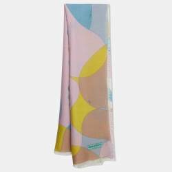 Pre Owned Emilio Pucci Multicolor Cashmere Blend Square Scarf 