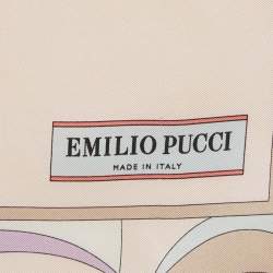 Pre Owned وشاح إيميليو بوتشي حرير م�زخرف مطبوع أزرق