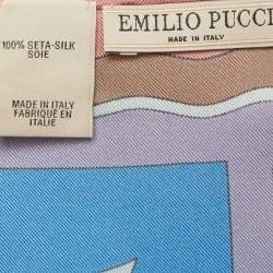 Pre Owned Emilio Pucci Multicolor Iride Print Silk Scarf