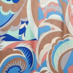 Pre Owned Emilio Pucci Multicolor Iride Print Silk Scarf