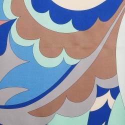 Pre Owned Emilio Pucci Multicolor Iride Print Silk Scarf
