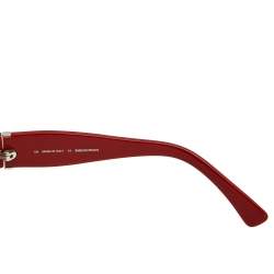 Pre Owned Emilio Pucci Red/Brown EP614S Oversized Sunglasses