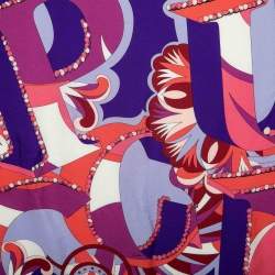Emilio Pucci Multicolor Abstract Print Silk Scarf