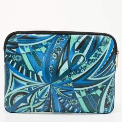  Emilio Pucci Multicolor Printed Leather Laptop Case
