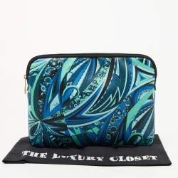  Emilio Pucci Multicolor Printed Leather Laptop Case