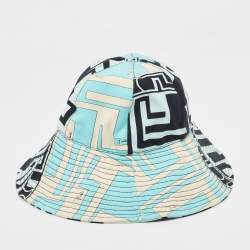 Emilio Pucci Multicolor Print Cotton Bucket Hat Size 54