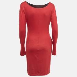 Emilio Pucci Red Jersey Drape Style Short Dress M