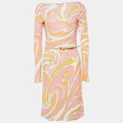 Emilio Pucci Multicolor Printed Jersey Midi Dress M