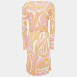Emilio Pucci Multicolor Printed Jersey Midi Dress M