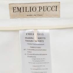 Emilio Pucci White Cotton Shorts M