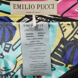 Emilio Pucci Multicolor Printed Silk Shorts S
