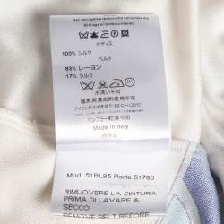 Pre Owned Emilio Pucci Blue Printed Jersey Silk Short Dress M