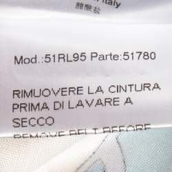 Pre Owned Emilio Pucci Blue Printed Jersey Silk Short Dress M