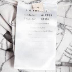 Pre Owned Emilio Pucci White Turisti Fiorentini Print Cotton T-Shirt S