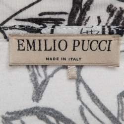 Pre Owned Emilio Pucci White Turisti Fiorentini Print Cotton T-Shirt S