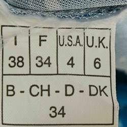 Pre Owned Emilio Pucci Blue Printed Jersey Midi Dress S