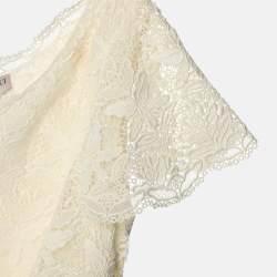 Emilio Pucci Cream Lace One Shoulder Dress M