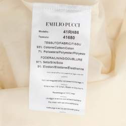 Emilio Pucci Cream Lace One Shoulder Dress M