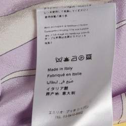 Pre Owned Emilio Pucci Lavender Fuilio Print Silk Cami Top M