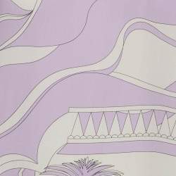 Pre Owned Emilio Pucci Lavender Fuilio Print Silk Cami Top M
