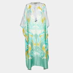 Emilio Pucci Multicolor Printed Silk Kaftan One Size 