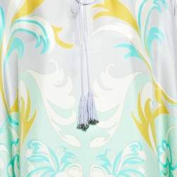 Emilio Pucci Multicolor Printed Silk Kaftan One Size 