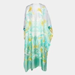 Emilio Pucci Multicolor Printed Silk Kaftan One Size 