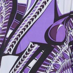 Pre Owned Emilio Pucci Purple Printed Silk Mini Dress M