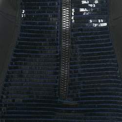 Pre Owned Emilio Pucci Black Embellished Mini Bodycon Skirt S