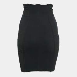 Pre Owned Emilio Pucci Black Embellished Mini Bodycon Skirt S