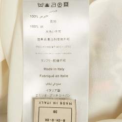 Pre Owned Emilio Pucci Floral Embroidered Silk Long Sleeve Blouse M