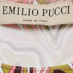 Pre Owned Emilio Pucci Pink Fluilio Print Jersey T-Shirt S