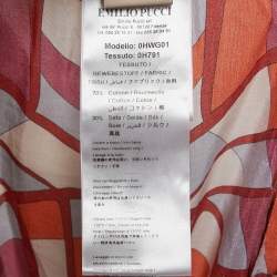 Emilio Pucci Beige/Orange Printed Cotton Blend Kaftan Style Playsuit M