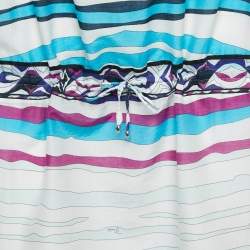 Emilio Pucci Blue/White Printed Cotton Voile Tunic M