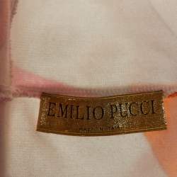 Emilio Pucci Multicolor Printed Velvet Zip Up Bomber Jacket S